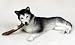 Siberian Husky Figurine - MyDog (Black/White with Blue/Brown Eyes)
