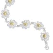 .925 Silver & 14K Flower Bracelet