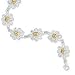 .925 Silver & 14K Flower Bracelet