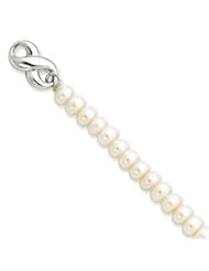 Sterling Silver Freshwater Cultured Pearl Bracelet - QG2382-7"