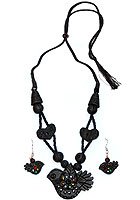 Jewelry Sets Necklace and Earing In Terracota Handcrafted Unique Gift For Her