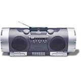 Buy CD Boombox with AM FM Tuner, Cassette Deck and Powered Woofer  by Coby