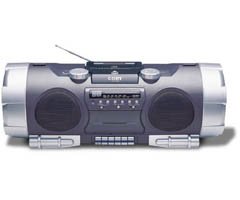CD Boombox With AM/FM Tuner, Cassette Deck And Powered Woofer