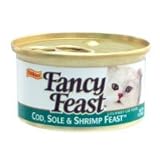 Friskies Fancy Feast Cod, Sole & Shrimp Feast Gourmet Cat Food- net wt. 3 oz., case of 24