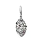 14k White Gold Genuine Amethyst Pink Tourmaline Charm 2mm - JewelryWeb