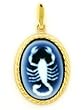 Zodiac Collection Oval Cameo Pendant - Scorpio - 3/4" x 1/2"