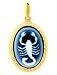 Zodiac Collection Oval Cameo Pendant - Scorpio - 3/4" x 1/2"