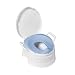PRI 4-In-1 Soft Seat Toilet Trainer and Step Stool White with Pastel Blue Seat