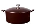 Mario Batali 6-Quart Italian Essentials Enamel-on-Cast-Iron Pot, Espresso