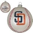 San Diego Padres 3" Glass Baseball Holiday Tree Ornament - MLB Baseball