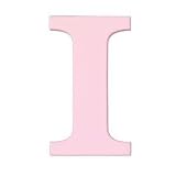 8-Inch Wall Hanging Wood Letter I Pink