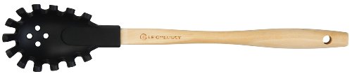 le creuset silicone pasta fork, black onyx