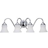 Sea Gull Lighting 40023-05 Darien Four-Light Vanity, Chrome Finish with Etched Opal Glass
