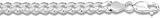 925 Sterling Silver Bevelled Curb Chain 5mm 24 31GRAM Solid (Made In Italy)