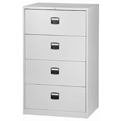BISLEY H�ngeregistraturschrank "Light" doppelbahnig  - 4 Schubladen - lichtgrau