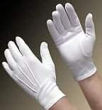 White Nylon Gloves, Men's Universal Size, Price per Dozen Pair