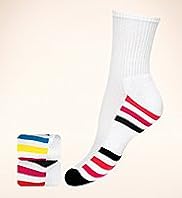 2 Pairs of Cotton Rich Striped Sports Socks