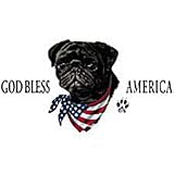 America-Black Pug 32 Adult T-Shirt