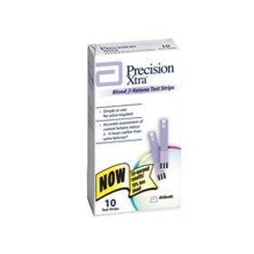 Precision Xtra Blood Ketone Test Strips - 10 ea