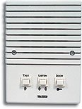 Tektone Apartment Station - flush mount, 3 common and 1 selective wires, plastic plate with Braille