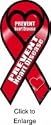 Prevent Heart Disease 2 in 1 Red 8" Ribbon Car Magnet