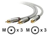 Belkin Video Cable Component 4.9m PureAV Component Video Cable (Silver) mit einer Kabell nge von 4.9m