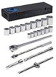 Armstrong 15-805 22pc 1 Drive 12pt Fractional Ratchet/Socket Set