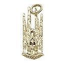 Spain, Barcelona Cathedral Charm - 10K Yellow Gold