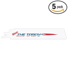 Milwaukee 48-00-5789 12-Inch, 18 Teeth per Inch, Super Sawzall Blades, 5-Pack