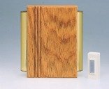 Heath Zenith SL-6182-C Traditional Decor Wireless Door Chime, Oak and Satin-Finish Brass