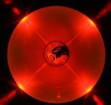 Red ODYSSEY Light-Up NIGHT ULTIMATE Flying Disc - LED Powered GLOW DISC by Black Jax Sports