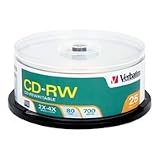 Verbatim 95169 700 MB 2x-4x ReWritable Disc CD+RW, 25-Disc Spindle