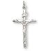 Jewelry : Sterling Silver Crucifix and 18-inch Chain