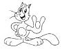 Cool "I Love You" Cat Rubber Stamp