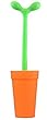 A di Alessi Merdolino ASG04 O Spazzolino WC in resina termoplastica colore: Arancio