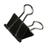 Binder Clip, 1' Capacity, Large, 12/BX, Black/Silver (NSN2855995)
