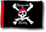 Surrender the Booty Pirate Flag - Classic Skull and Crossbones Design