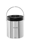 Brabantia Biscuit Barrel Brilliant Steel with Black Lid