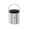 Brabantia Biscuit Barrel, Brilliant Steel with Black Lid