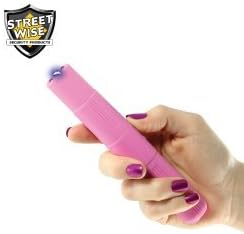 THE SPY SPOT - Streetwise 2.5 Million Volt Lightning Rod Rechargeable Stun Pen w/LED Light &amp; Holster (Pink) - LIFETIME WARRANTY by Spy Spot