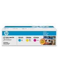 HP Laserjet 125A Tri-pack Cyan/Magenta/Yellow Cartridges in Retail Packaging (CE259A)