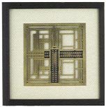 FRANK LLOYD WRIGHT Home Decor WILLITS FRAMED BRASS ART