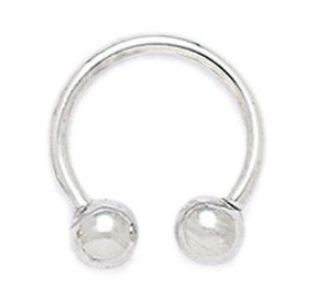 14k White Gold 14 Gauge Circular Body Piercing 