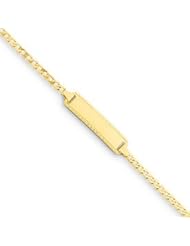 Genuine IceCarats Designer Jewelry Gift 14K 6In Engravable Curb Link Baby/Child Id Bracelet In 6.00 Inch