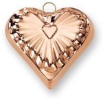 Old Dutch International 6-1/2-Inch Solid Copper Heart Mold, 1 Pint