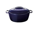 KitchenAid 8-Quart Cast-Iron Oval Casserole, Blue