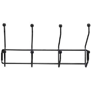 FEL90041 RACK,COAT,WALL,4HK,STL,BK