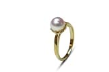 Solitaire Japanese Akoya Cultured Pearl Ring