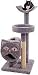 Ground Patrol - brown parts with beige poles - Cat furniture scratching post with sisal