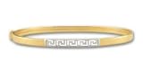 14kt Two-Tone Gold Greek Key Bangle